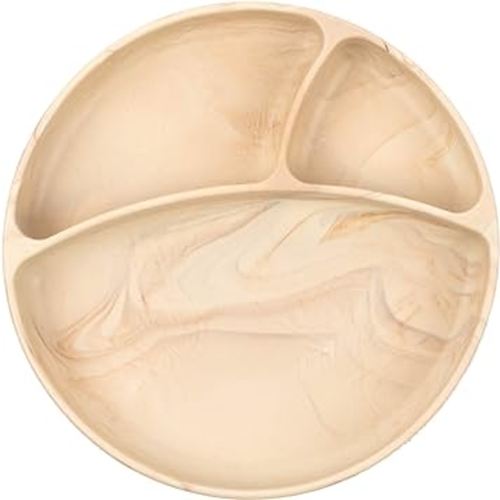 Bella Tunno Wonder Plate - Silicone Suction Plates for Baby and Toddler Plates, Microwave and Dishwasher Safe Food-Grade BPA Free Silicone, Wood