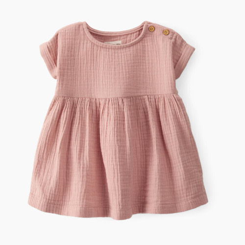 Carter's Little Planet Organic Cotton Gauze Dress - Rose, 3M