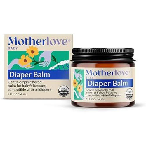 Amazon.com: Motherlove Diaper Balm (4 oz) Organic Herbal Diaper Rash Cream—Cloth Diaper Safe, Zinc Oxide- & Petroleum-Free : Baby