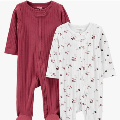 Simple Joys by Carter's baby-boys 2-pack 2-way Zip Textured Sleep and Play