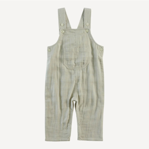 patch pocket overall | weeping willow | organic cotton gauze