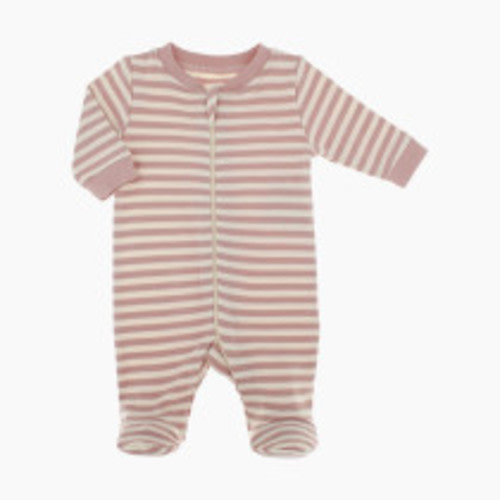 Snugabye Baby Organic Front Zip Sleeper - Misty Rose, 0-3M