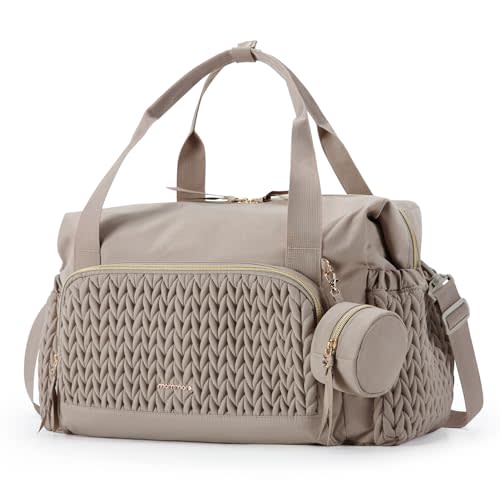 mommore Diaper Bag Tote, Large Capacity Travel Diaper bags, Hospital Bag for Labor Delivery, Baby Bag with Pacifier Case