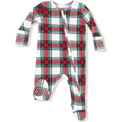 2 Way Zipper Footie, Holiday Plaid - Angel Dear | Maisonette