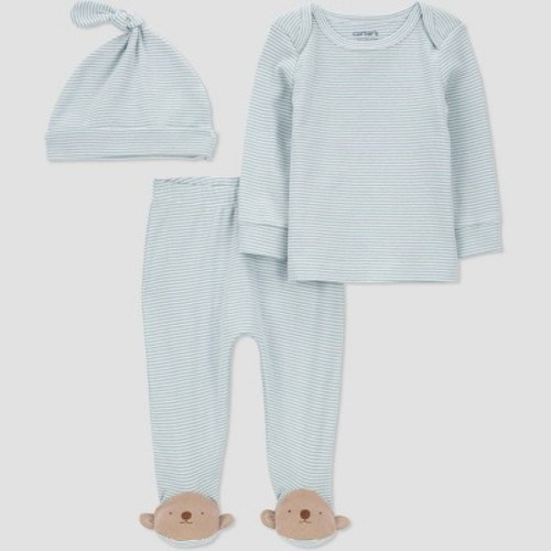 Carter's Just One You® Baby Boys' 3pc Koala Footed Cardigan Set - Light Blue, Size: Newborn