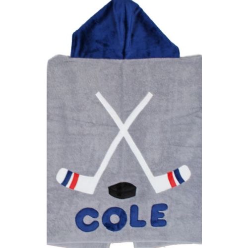 Personalized Toddler Hockey Hooded Towel