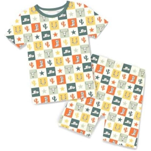 babee Reshinee Bamboo Viscose Toddler Car Pajamas Boys Girls Kids Short Cool Summer 12M-8Y Snug fit Pjs Set 2pcs