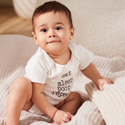 100% Organic Cotton Short Sleeve Onesie