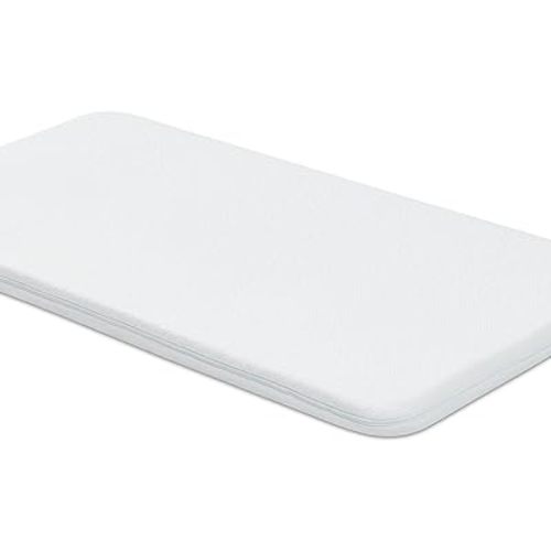 NeoBorn Baby Bassinet Mattress Pad, 47" x 23.6" Dual Sided Comfort Gel Memory Foam Mattress with Removable Soft Tencel Cover Fit for ADOVEL/BabyBond/ANGELBLISS/ELEMARA Bassinet Bedside Crib