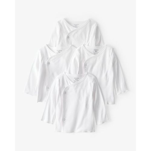 Baby 4-Pack Side-Snap Tees - White - Carter's | Carter's