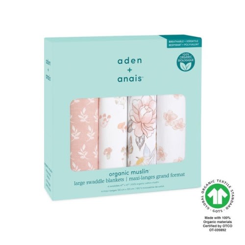 organic cotton swaddles 4 pack