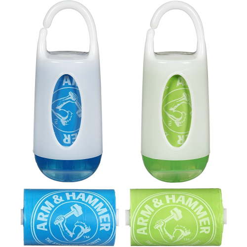 Munchkin Arm & Hammer Diaper Bag Dispenser and Bags, 2-Count, Odor Control, Lavender Scent, Baking Soda Eliminator