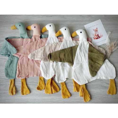 Organic Duck Baby Comforter | Organic Goose Baby Gift | Cute Duck Lovey | Unisex Baby Gift | Welcome Baby Gift | Baby Shower Gift |
