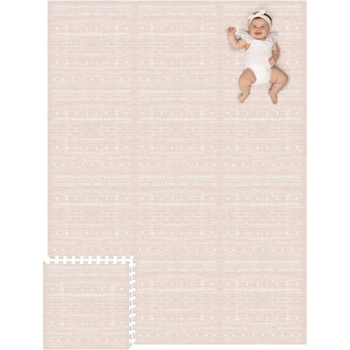 Lillefolk Baby Foam Play Mat - Baby Playmat | Tiles Interlocking Mat - Foam Baby Mat for Babies & Toddlers - Non Toxic Play Mat for Baby Tummy Time Mat (Extra Large Size 6x8 ft (12 Tiles), Dusk