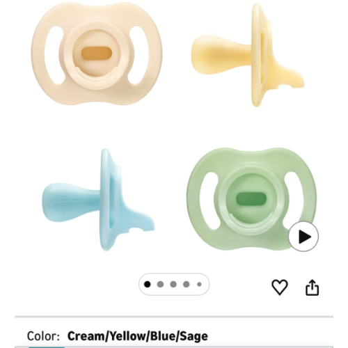 Amazon.com : Tommee Tippee Ultra-Light StayPut Pacifier, One-Piece Silicone Design, 0-6m, 4 Pack : Baby