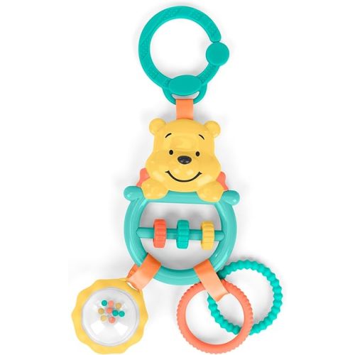 Disney Baby Winnie The Pooh Busy Bear Activity Toy by Bright Starts, Unisex Stroller Toy, Newborns & Up