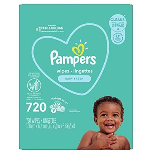 Pampers Baby Wipes Complete Clean Baby Fresh Scent 9X 80 Pop-Top - 720 Count