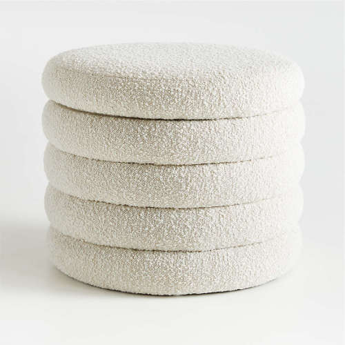 Snoozer Cream Storage Ottoman