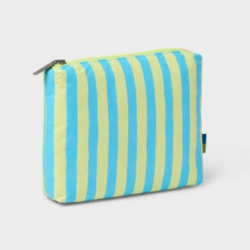 Water Resistant Pouch Toiletry Kits and Bags - Open Story™ Pink/White Stripe