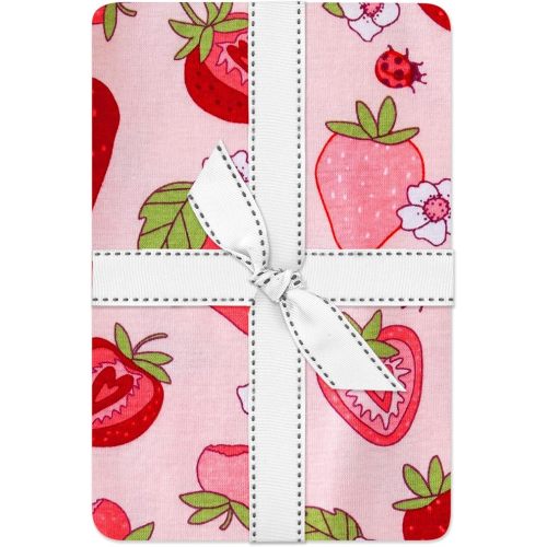 Frankie Fitted Crib Sheet 100% Organic Cotton for Baby & Toddler Mattress, Breathable for Boys & Girls, Berry Best, One Size