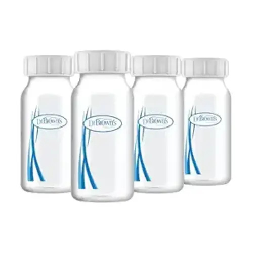 Dr. Brown's Breast Milk Collection Bottles with Storage Caps, Breast Pumps Compatible, Collect, Store, and Keep Milk Fresh, BPA Free – 4-Pack