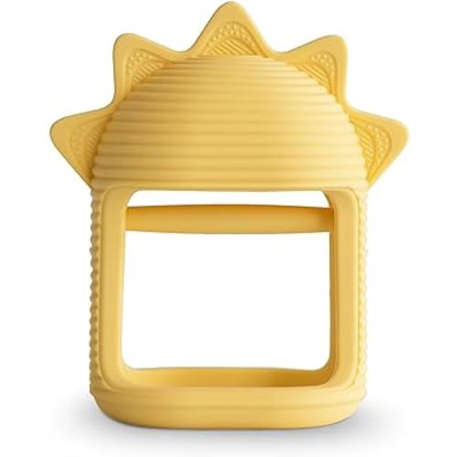 mushie Silicone Baby No-Drop Sun Teether Toy