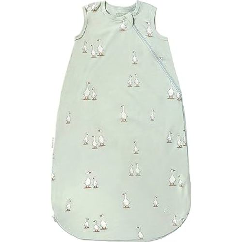 Ecolino Organic Cotton Baby Sleep Sack - 2-Way Zipper Baby Wearable Blanket - Newborn Sleeping Bag Sack - 0-6 Months - Goose