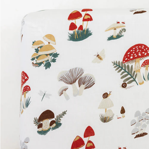 Mushroom Crib Sheet