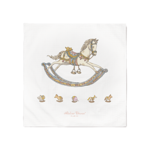 Carré Swaddle Blanket - Rocking Horse | Atelier Choux
