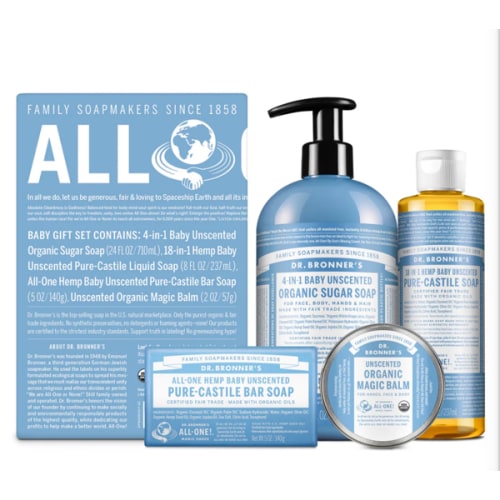 Baby Unscented Body Care Gift Set | Organic | Dr. Bronner's