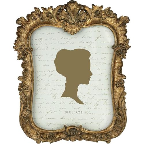 AELS 8x10 Inch Vintage Picture Frame, Elegant Luxury Antique Photo Frames with Glass Front, Photo Display, Tabletop Wall Hanging, Gift Ideas, Distressed Dark Bronze