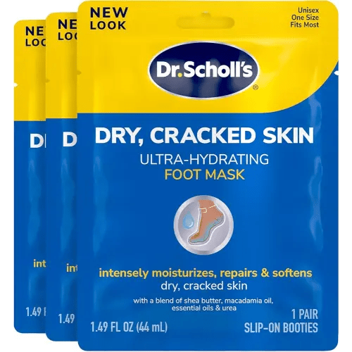 Dr. Scholl's Dry, Cracked Skin, Ultra Hydrating Foot Mask, 3 Pairs Moisturizing Socks: Intensely Moisturizes Repairs and Softens Rough Dry Skin with Urea & Essential Oils for Dry Cracked Feet