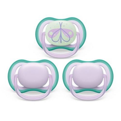 Philips Avent Ultra Air Day Time Pacifier 0-6m - Fresh Lilac/butterfly - 3pk