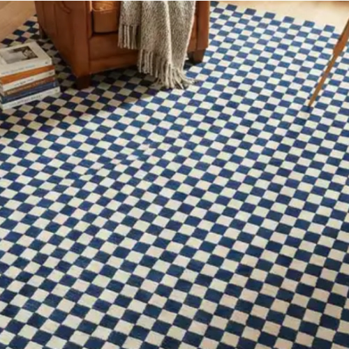 Blue and White 7' 10 x 10' Hand Tufted Wool Rug | Rugs.com