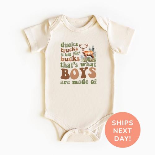 That's What Boys Are Made Of Shirt and Onesie®, Ducks Trucks & Big Ole Bucks Shirt, Buck Hunting Shirt, Future Hunter Shirt, Shirt for Kids