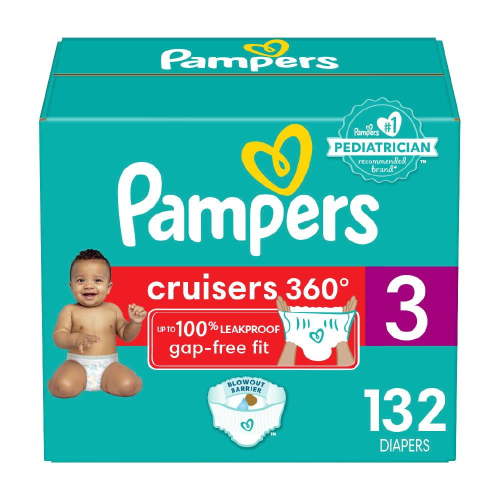 Pampers Diapers - Cruisers 360° - Size 3, up to 100% Leakproof Fit, Designed for Active Babies, Pull On Diaper, EZ Off Tabs Designed for Easy Changes, 132 Count - Walmart.ca