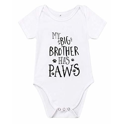 MAINESAKA Newborn Baby GOT My Mind ON My Mommy Paws Funny Bodysuits Rompers Outfits Grey 0-18M