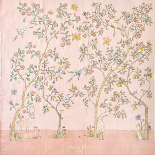 Atelier Choux Carré – In Bloom Pink Swaddle | Caitlin Wilson