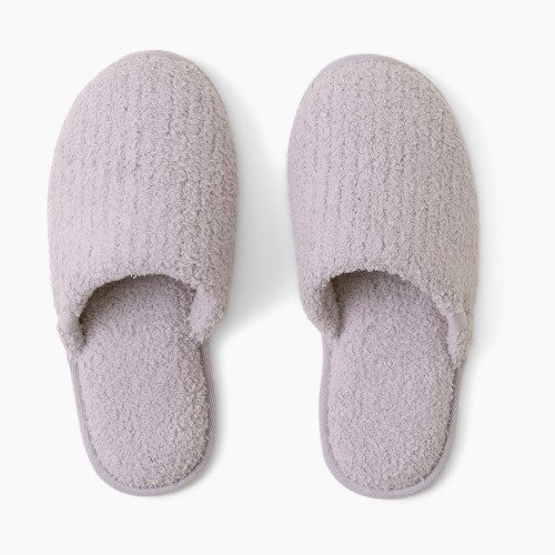 Barefoot Dreams CozyChic Ribbed Slipper - Silver Ice, M