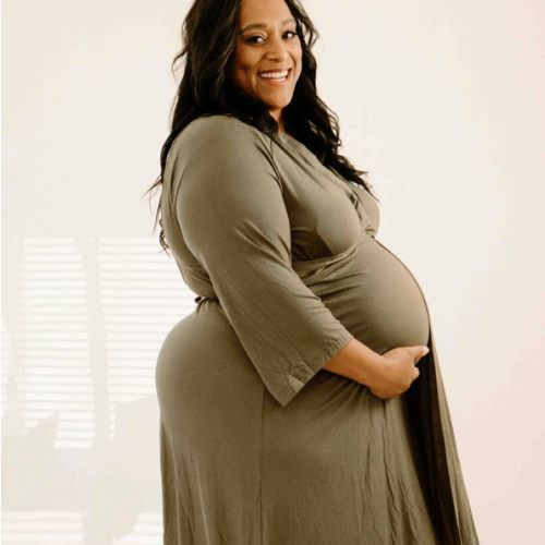 Lila Labor & Postpartum Gown in Sage