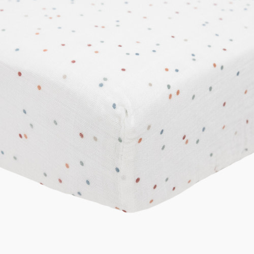 Little Unicorn Cotton Muslin Crib Sheet - Dots
