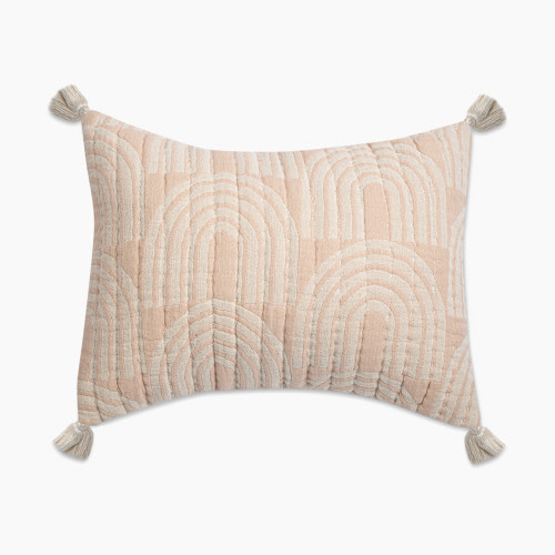 Crane Baby Cotton Muslin Jacquards Pillow - Rose Rainbow