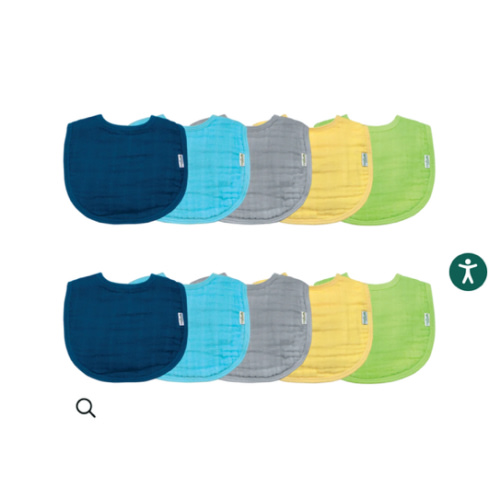green sprouts® Muslin Bibs made from Organic Cotton (10 pack)