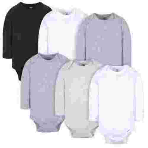 Gerber Baby Gender Neutral Long Sleeve Onesies Bodysuits, 6-Pack, Sizes Newborn - 12 Months