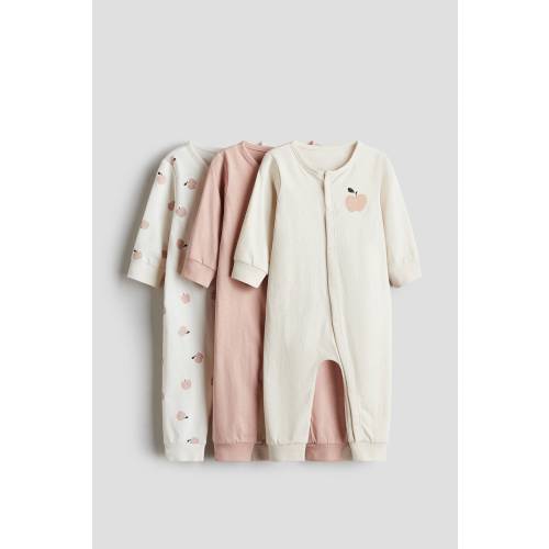 3-PACK COTTON PAJAMA JUMPSUITS