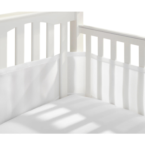 HALO Breathable Mesh Crib Liner for Full Sized Crib in White