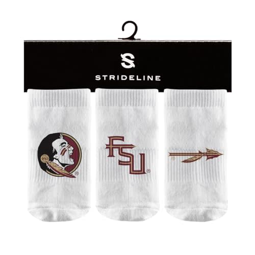 Strideline NCAA Infant Baby Socks-3 Pack-White