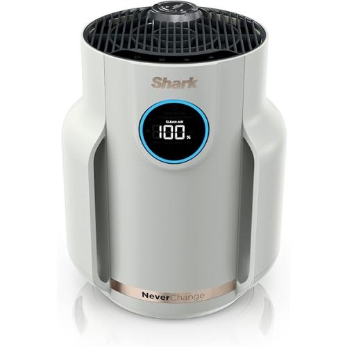 Shark NeverChange Air Purifier Compact Pro, Long-Lasting HEPA-Exceeding Filtration, For Pet Dander, Dust, Smoke, Allergens, Up to 250 sq. ft., Odor Neutralizer, Bedroom, Nursery, Dorm, HP072 (2025)