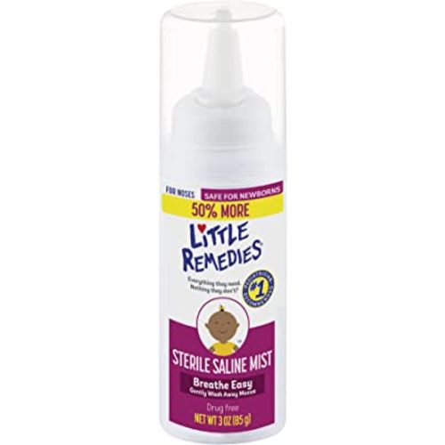 Little Remedies Sterile Saline Nasal Mist, Safe for Newborns, 3 oz