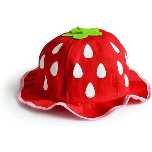 UltraKey Bucket Hat, Boys Girls Strawberry Cap Toddler Spring Bucket Hat Sun Cap